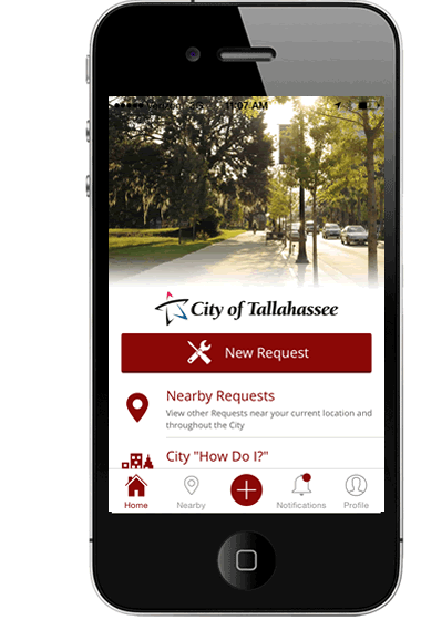 Tallahassee app screen shot