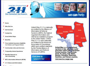 Columbia County 211 website
