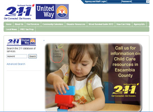 Santa Rosa County 211 website
