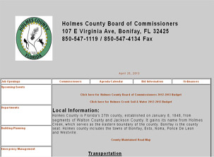 Holmes County Government Page