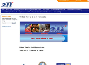 Manatee County 211 website