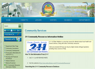 Seminole County 211 website